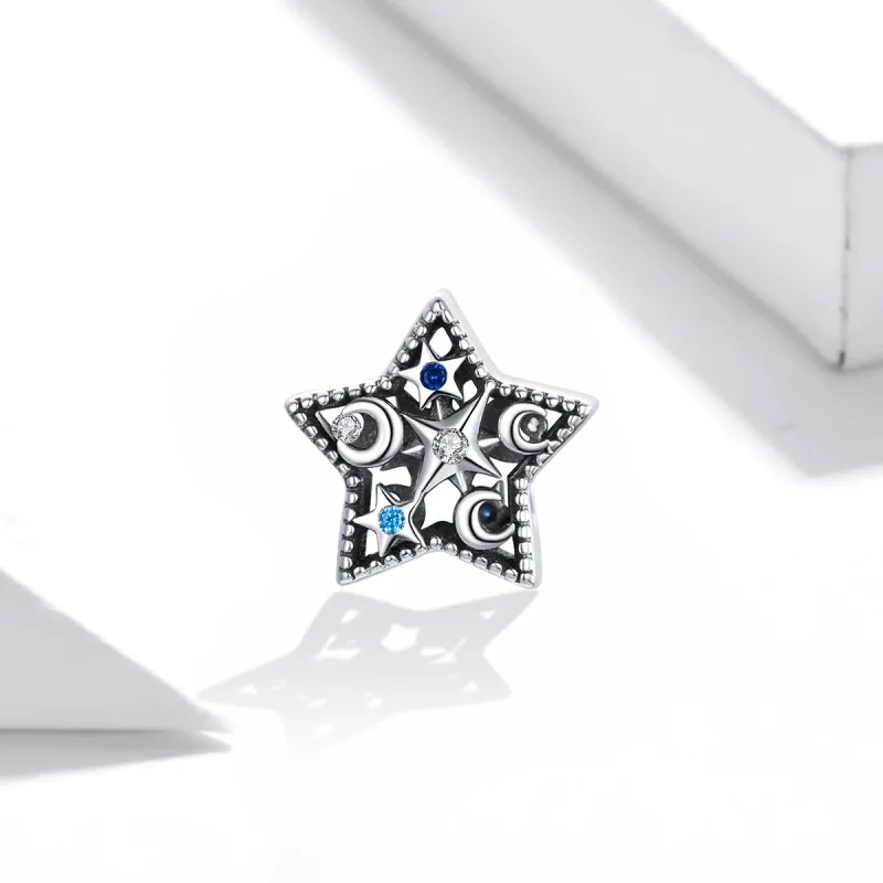 (imagine pentru) Pandora Style Moon and Stars Charm - BSC441 - Vizualizare 2