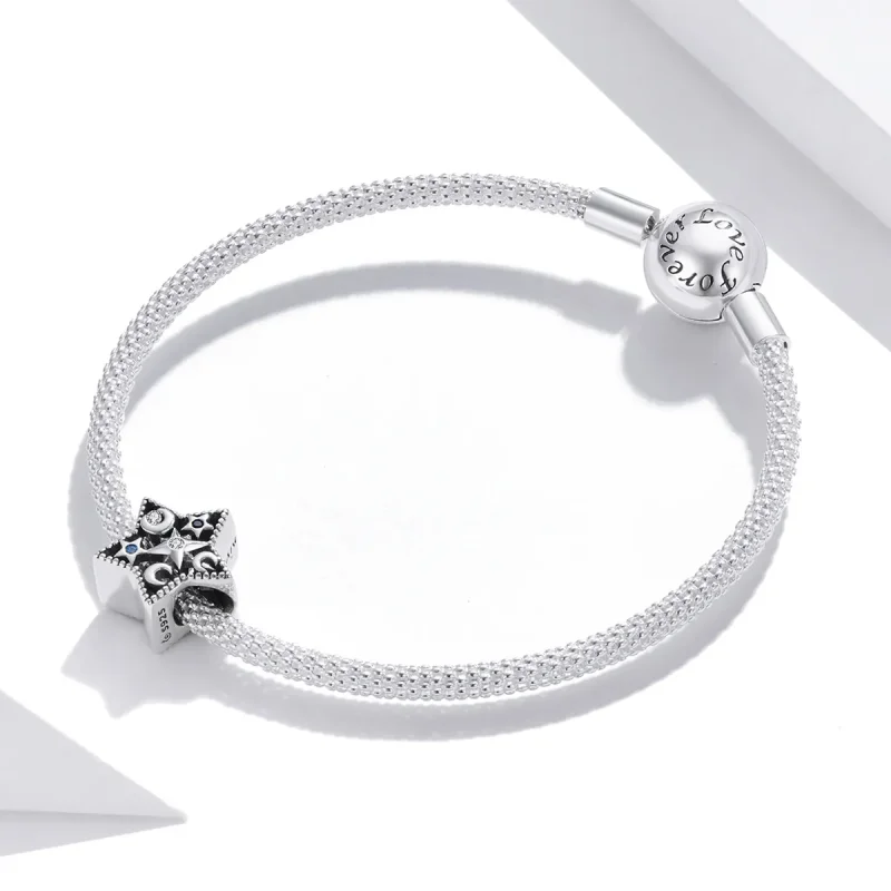 (imagine pentru) Pandora Style Moon and Stars Charm - BSC441 - Vizualizare 3