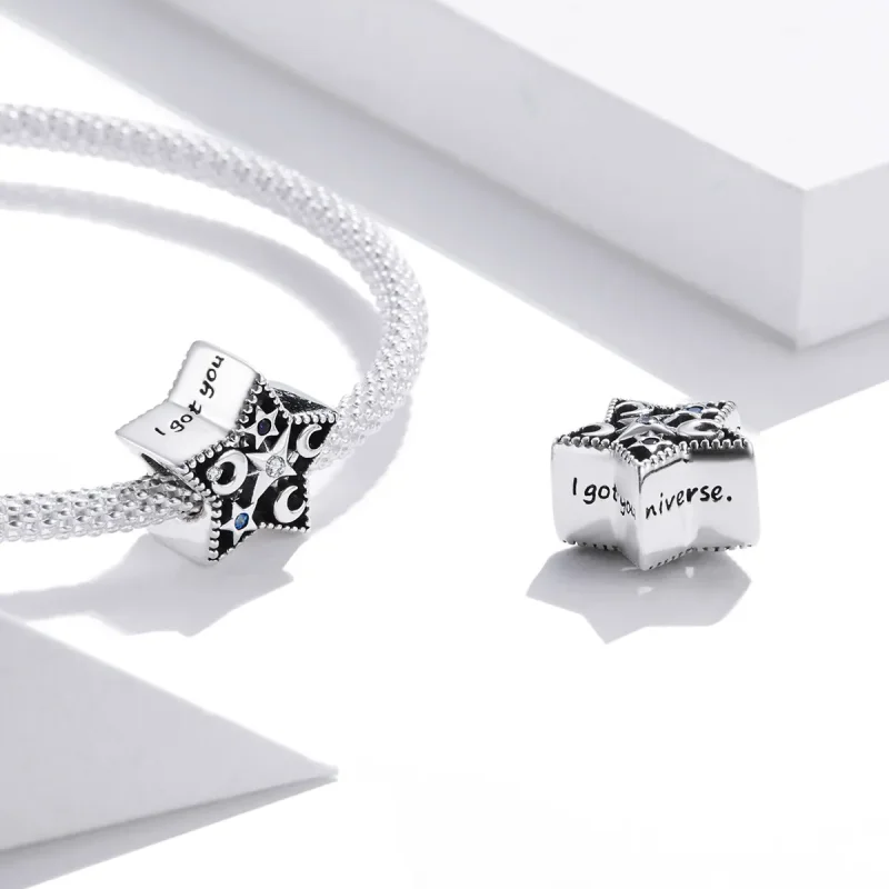 (imagine pentru) Pandora Style Moon and Stars Charm - BSC441 - Vizualizare 4