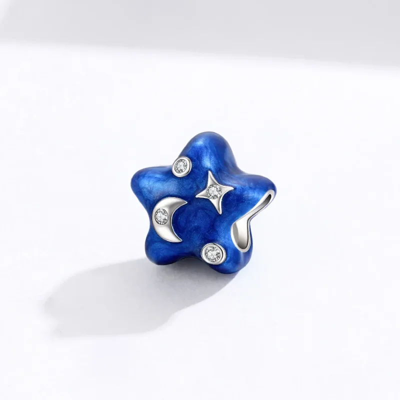 (imagine pentru) Pandora Style Moonlight Starry Sky Charm - BSC178 - Vizualizare 2