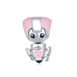 (imagine pentru) Pandora Style Pandantiv Robot Roz pentru Bebeluși - SCC1774