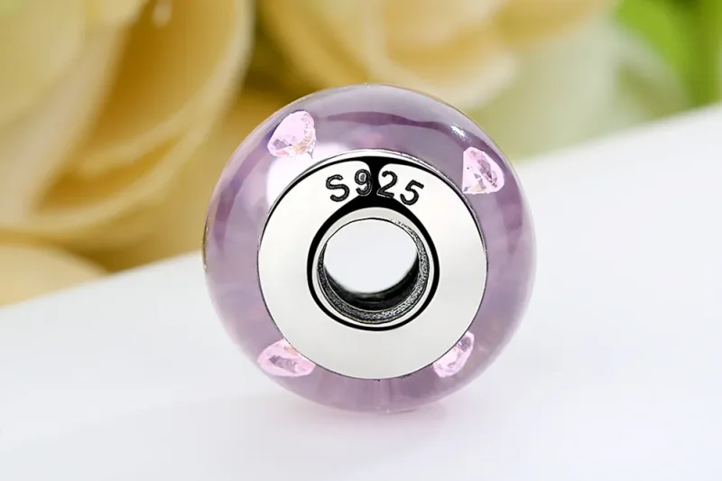 (imagine pentru) Pandora Style Pink Murano Glass Charm - SCZ003 - Vizualizare 8