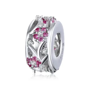 (imagine pentru) Pandora Style Plum Blossom Beads Charm - BSC255