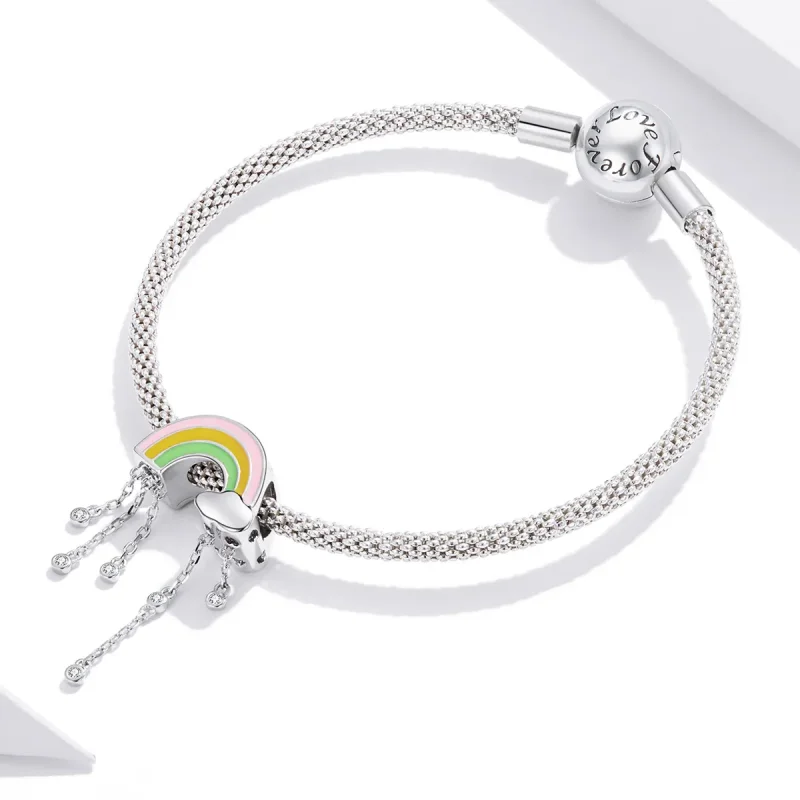 (imagine pentru) Pandora Style Rainbow Smile Charm - BSC418 - Vizualizare 3