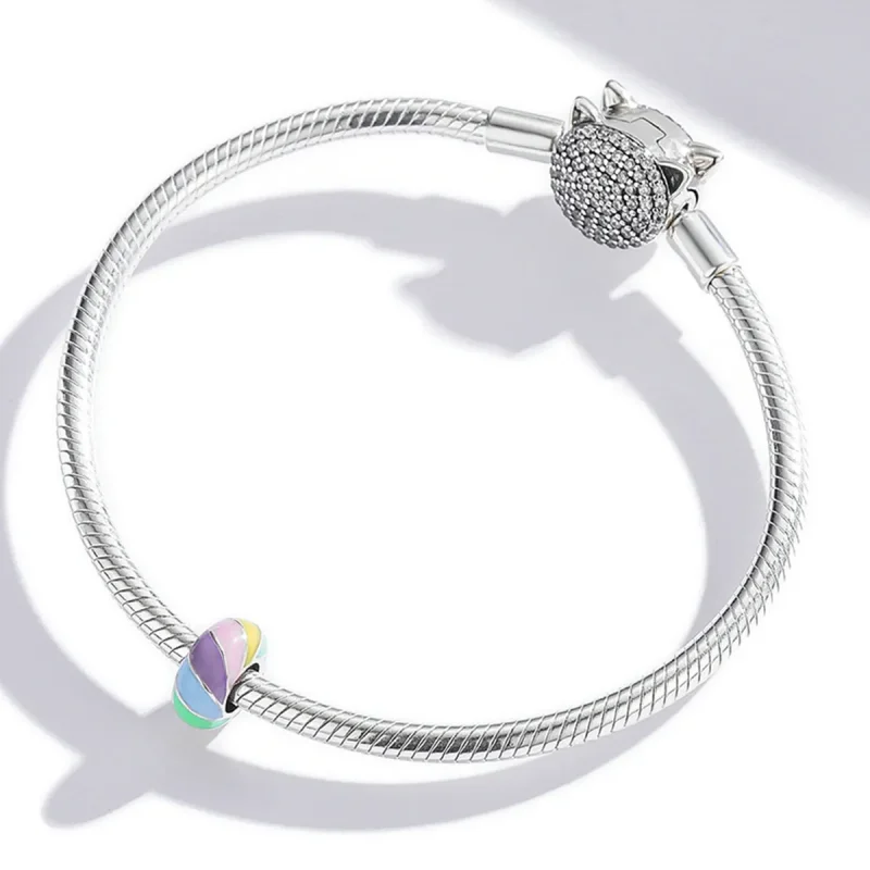 (imagine pentru) Pandora Style Rainbow Spacer Charm - SCC1980 - Vizualizare 3