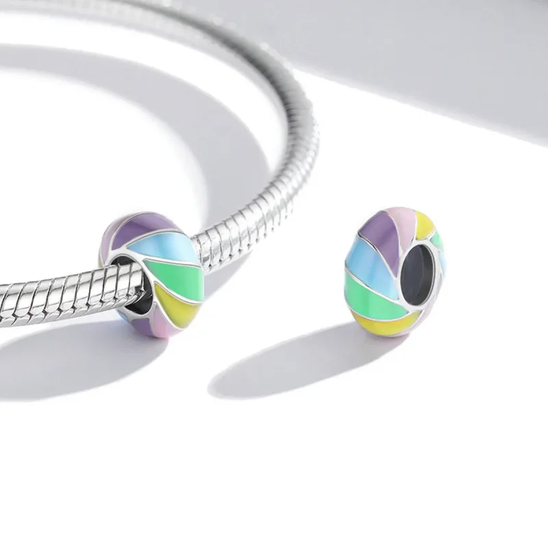 (imagine pentru) Pandora Style Rainbow Spacer Charm - SCC1980 - Vizualizare 4
