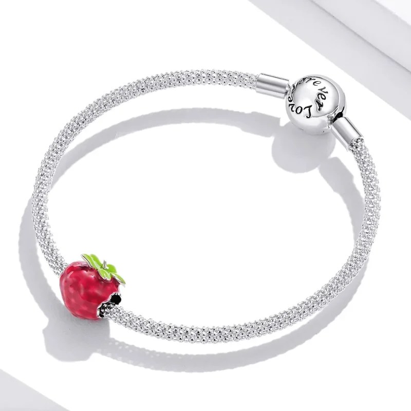 (imagine pentru) Pandora Style Raspberry Charm - BSC487 - Vizualizare 3