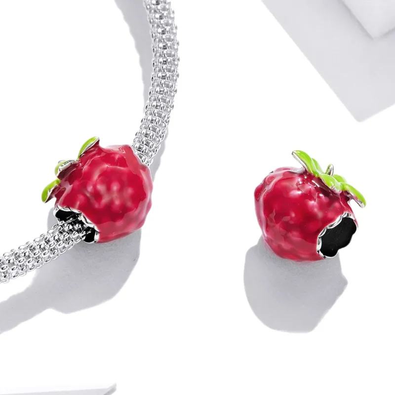 (imagine pentru) Pandora Style Raspberry Charm - BSC487 - Vizualizare 4