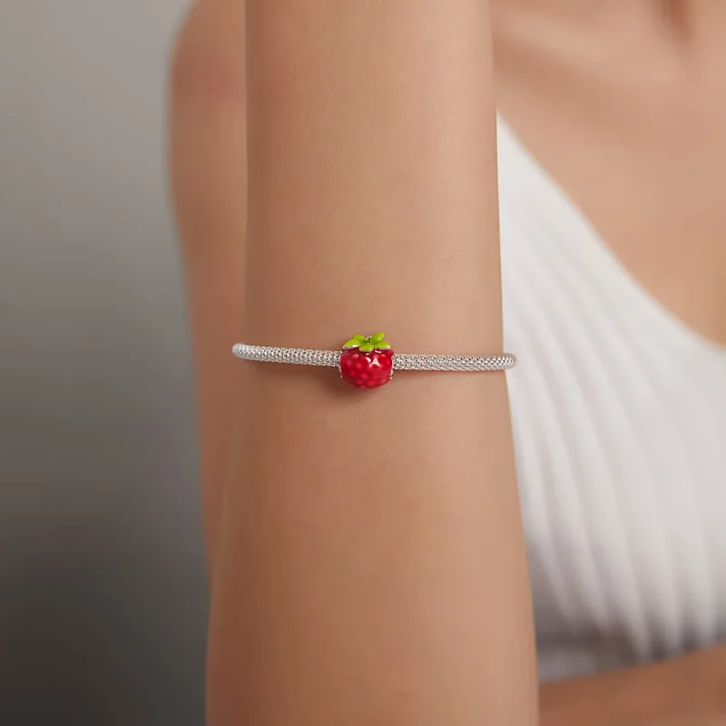 (imagine pentru) Pandora Style Raspberry Charm - BSC487 - Vizualizare 5