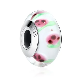 (imagine pentru) Pandora Style Red Fruits Murano Glass Charm - SCZ016