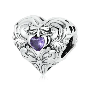 (imagine pentru) Pandora Style Retro Heart Charm - SCC2158