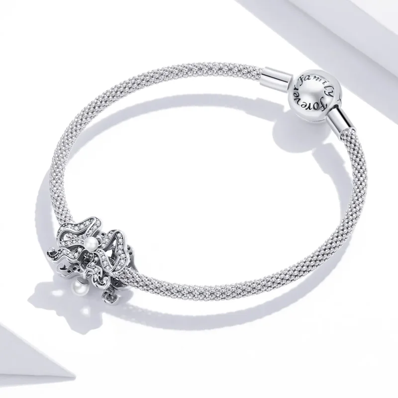 (imagine pentru) Pandora Style Romantic Bow Charm - SCC1785 - Vizualizare 3