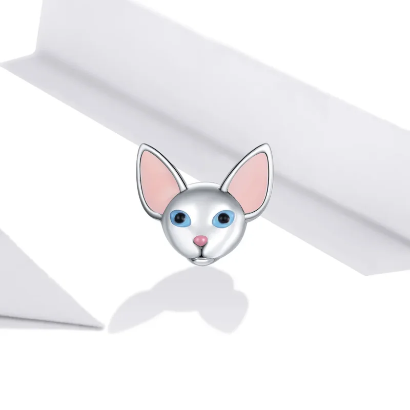 (imagine pentru) Pandora Style Siamese Cat Charm - BSC426 - Vizualizare 2