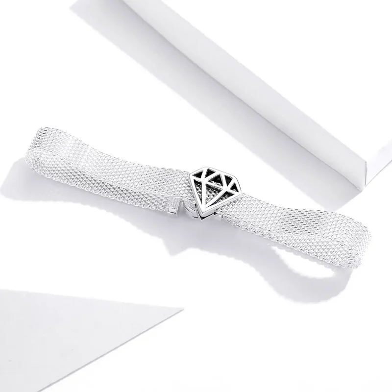 (imagine pentru) Pandora Style Simple Diamond Clip - SCX117 - Vizualizare 3