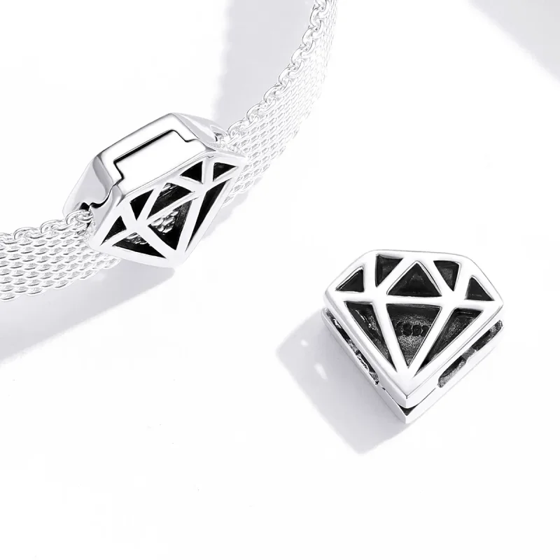 (imagine pentru) Pandora Style Simple Diamond Clip - SCX117 - Vizualizare 4