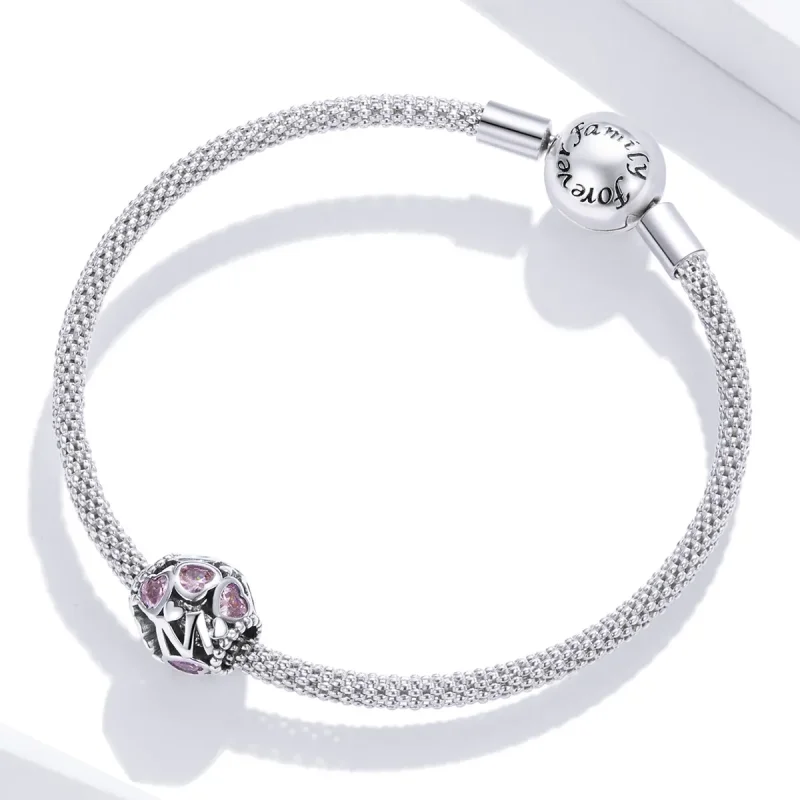 (imagine pentru) Pandora Style Spherical Heart Charm - BSC421 - Vizualizare 3