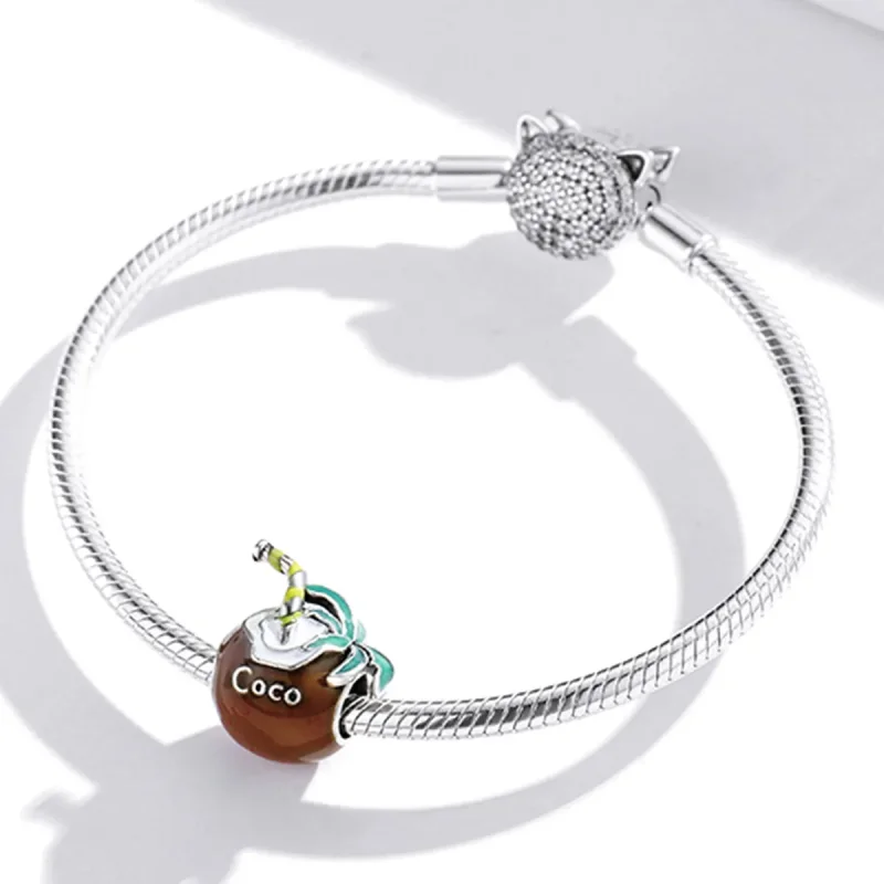 (imagine pentru) Pandora Style Summer Coconut Charm - SCC1936 - Vizualizare 3