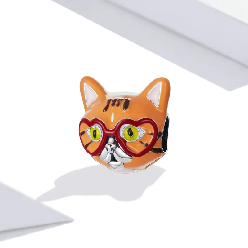(imagine pentru) Pandora Style Sweetheart Big Orange Cat Charm - SCC2092 - Vizualizare 2