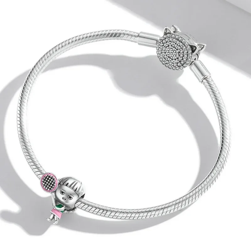 (imagine pentru) Pandora Style Tennis Girl Charm - SCC2051 - Vizualizare 3