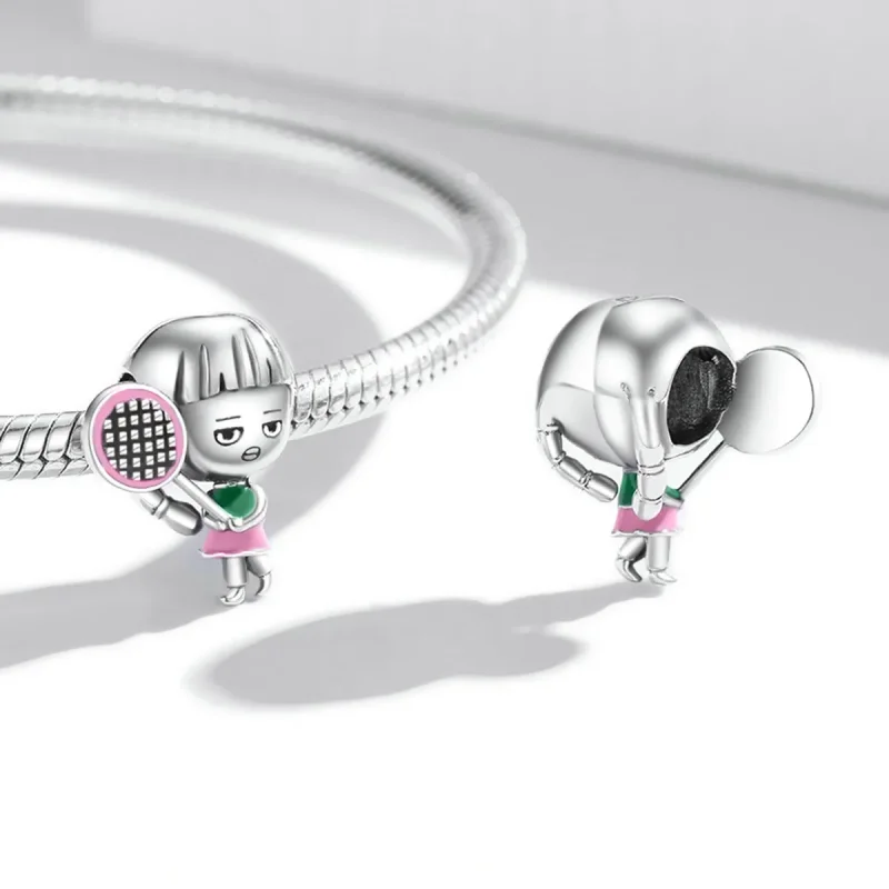 (imagine pentru) Pandora Style Tennis Girl Charm - SCC2051 - Vizualizare 4