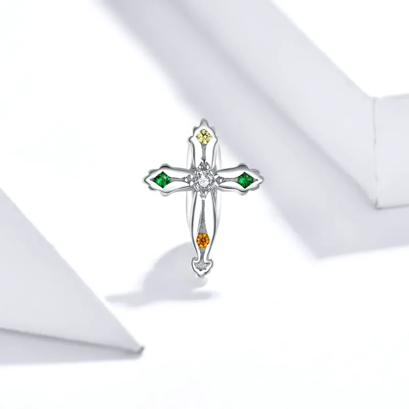 (imagine pentru) Pandora Style Thanksgiving Cross Charm - BSC343 - Vizualizare 2