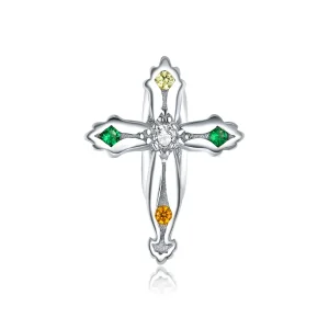 (imagine pentru) Pandora Style Thanksgiving Cross Charm - BSC343
