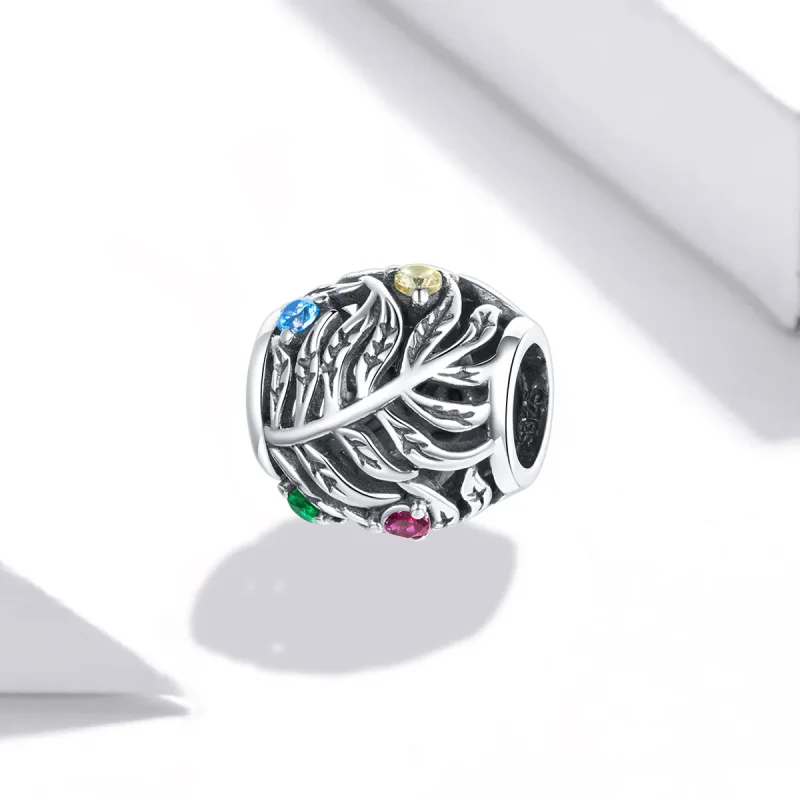(imagine pentru) Pandora Style Tropical Leaves Charm - BSC450 - Vizualizare 2