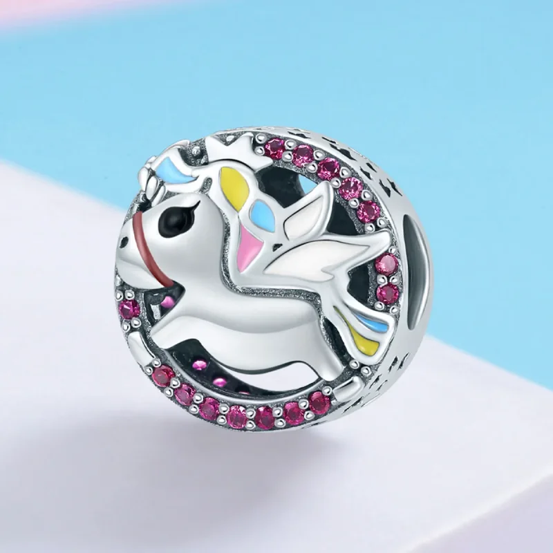 (imagine pentru) Pandora Style Unicorn Memory Charm - SCC848 - Vizualizare 2