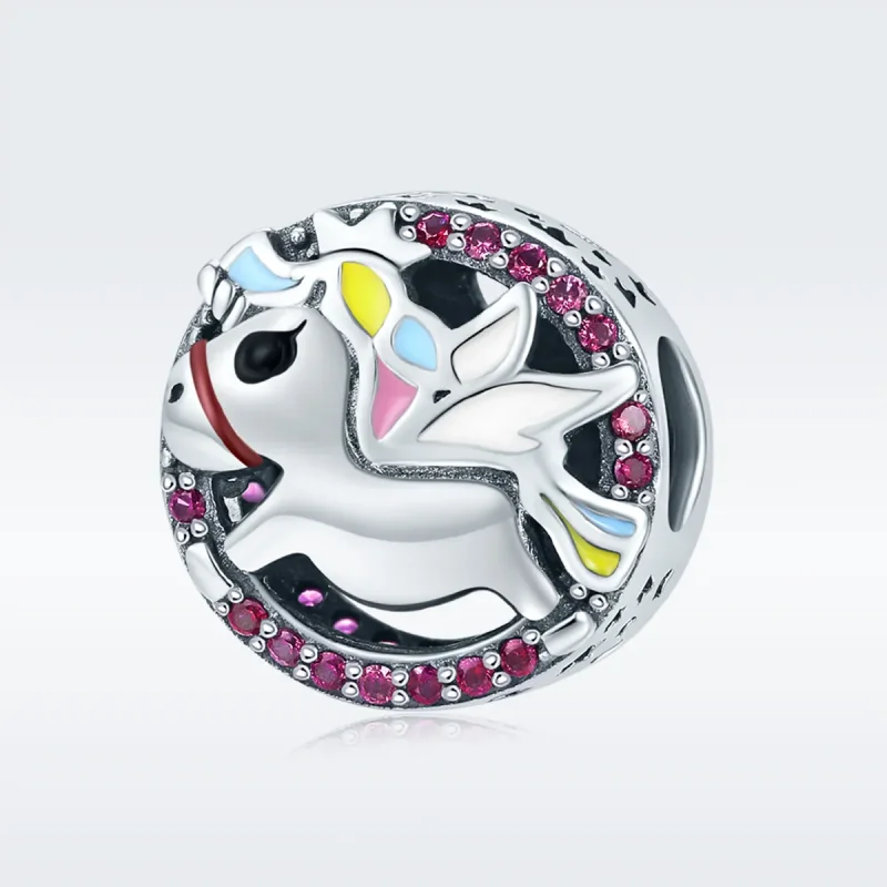(imagine pentru) Pandora Style Unicorn Memory Charm - SCC848 - Vizualizare 3