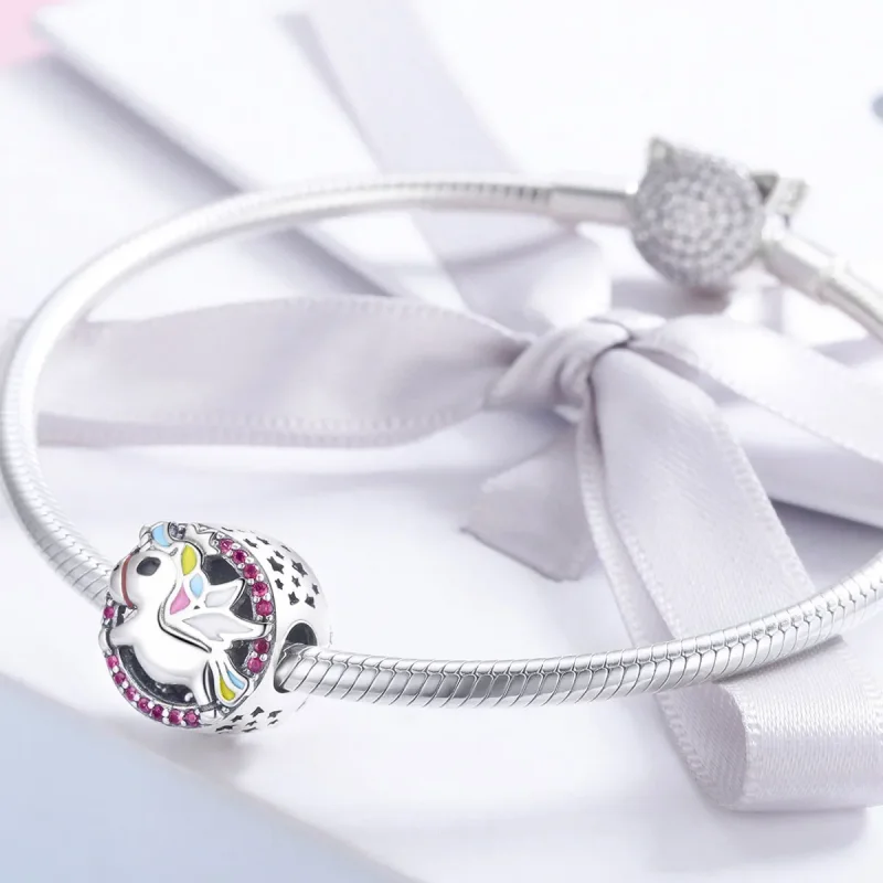 (imagine pentru) Pandora Style Unicorn Memory Charm - SCC848 - Vizualizare 4