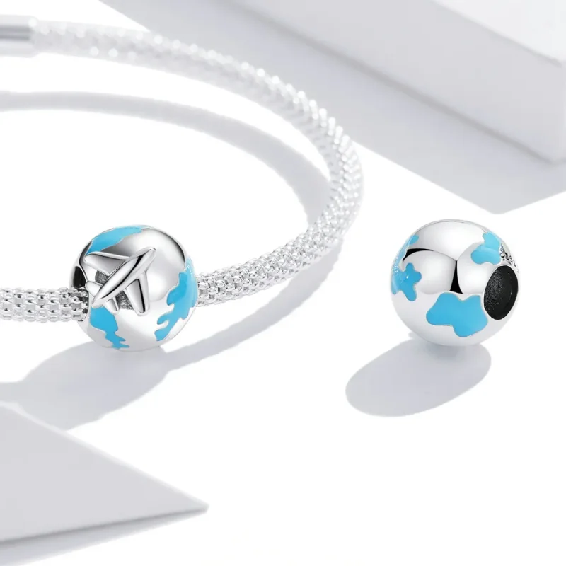 (imagine pentru) Pandora Style World Travel - Pandantiv Avion înaripat - SCC2026 - Vizualizare 4