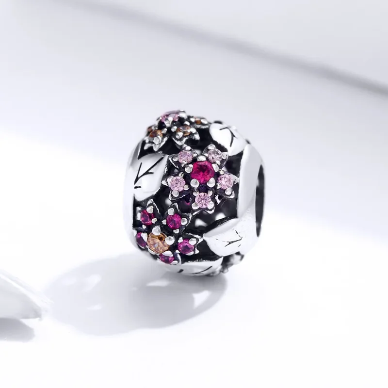 (imagine pentru) Pandora Style Charm de Argint Elegant cu Flori de Cireș - SCC1446 - Vizualizare 2