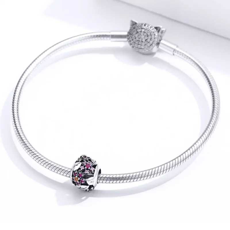 (imagine pentru) Pandora Style Charm de Argint Elegant cu Flori de Cireș - SCC1446 - Vizualizare 3