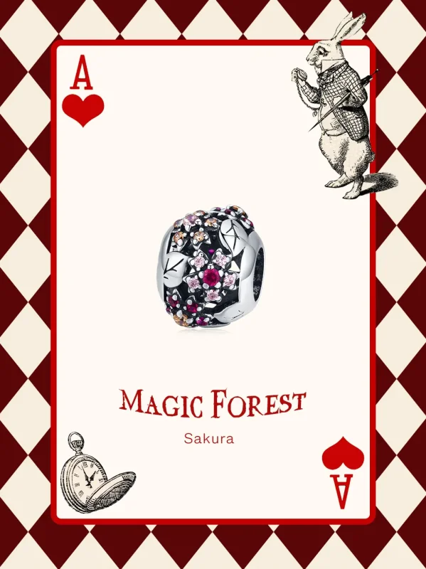 (imagine pentru) Pandora Style Charm de Argint Elegant cu Flori de Cireș - SCC1446 - Vizualizare 6