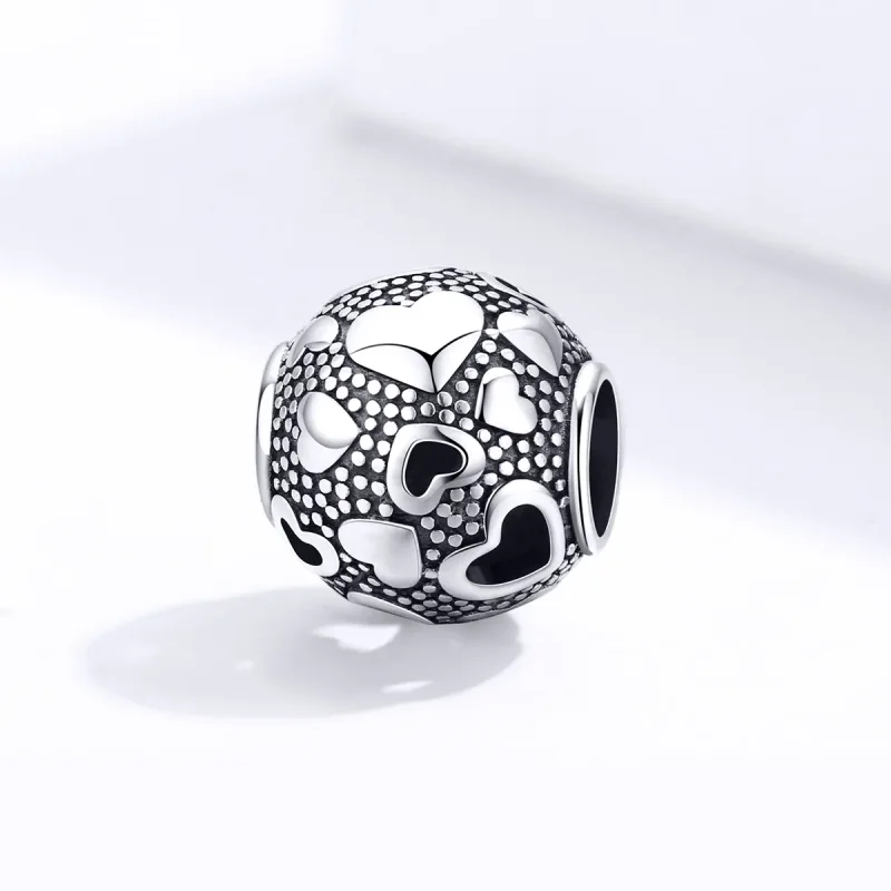 (imagine pentru) Pandora Style Inimă Retro Din Argint - SCC1451 - Vizualizare 2
