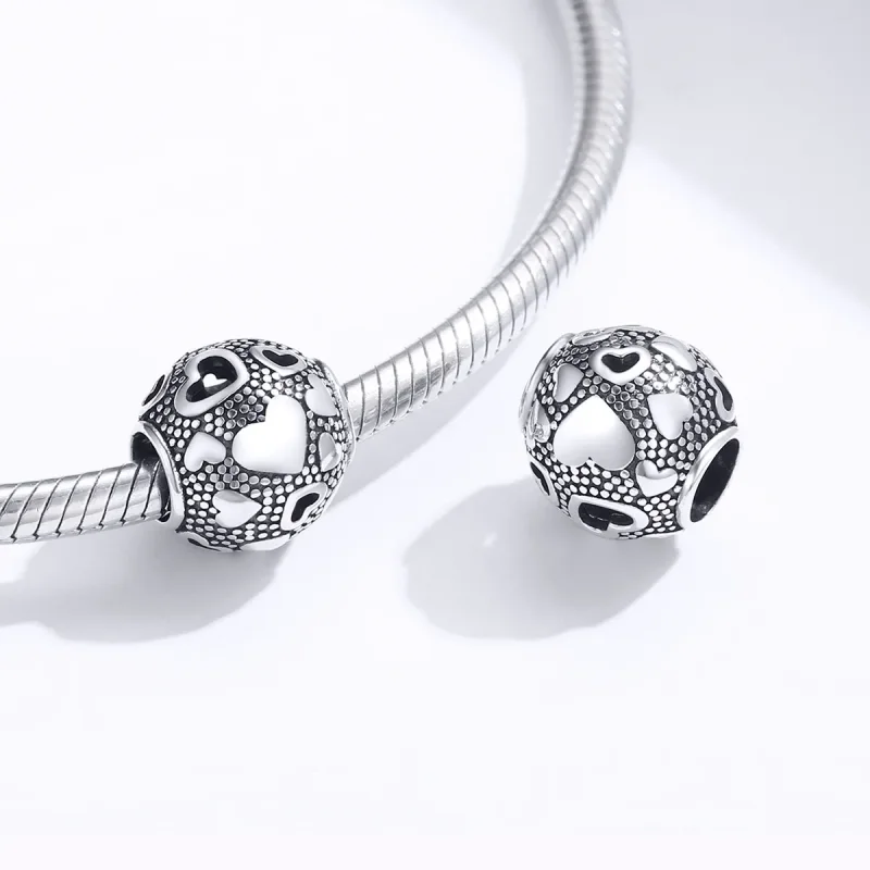 (imagine pentru) Pandora Style Inimă Retro Din Argint - SCC1451 - Vizualizare 4