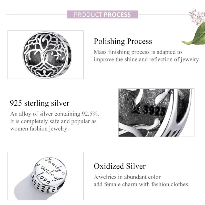 (imagine pentru) Pandora Style Charm de Argint - Arborele Vieții SCC1457 - Vizualizare 8
