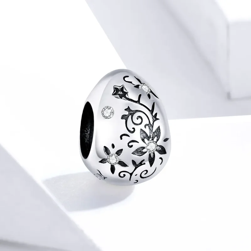 (imagine pentru) Pandora Style Charm de Ou de Paște Retro Argintiu - SCC1466 - Vizualizare 2