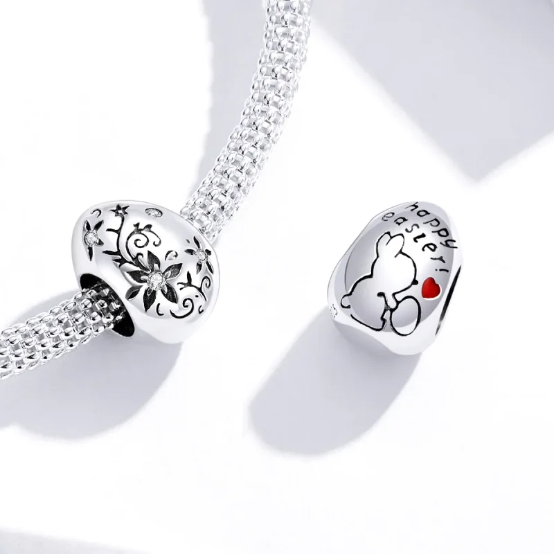 (imagine pentru) Pandora Style Charm de Ou de Paște Retro Argintiu - SCC1466 - Vizualizare 3