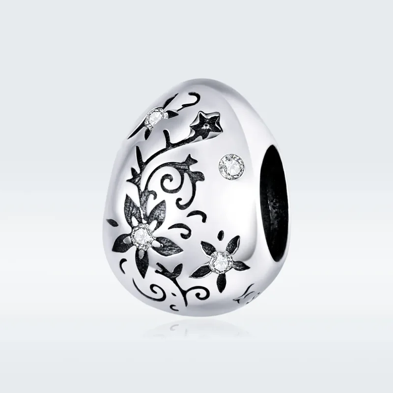 (imagine pentru) Pandora Style Charm de Ou de Paște Retro Argintiu - SCC1466 - Vizualizare 5