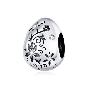 (imagine pentru) Pandora Style Charm de Ou de Paște Retro Argintiu - SCC1466