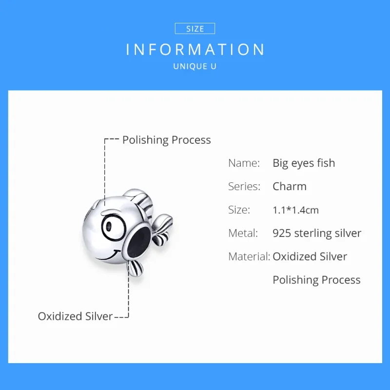 (imagine pentru) Pandora Style Charm de Argint Dory - SCC1477 - Vizualizare 6
