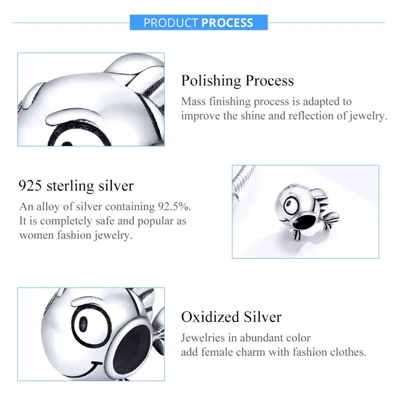(imagine pentru) Pandora Style Charm de Argint Dory - SCC1477 - Vizualizare 7
