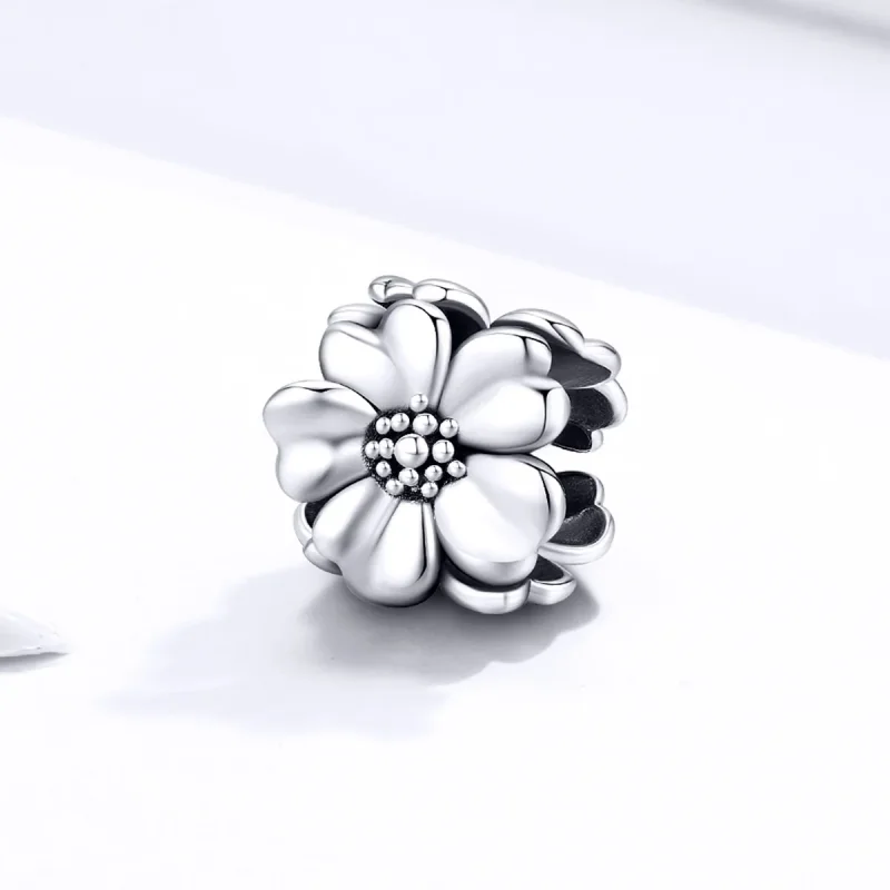 (imagine pentru) Pandora Style Charm de Argint cu Trei Flori - SCC1486 - Vizualizare 2