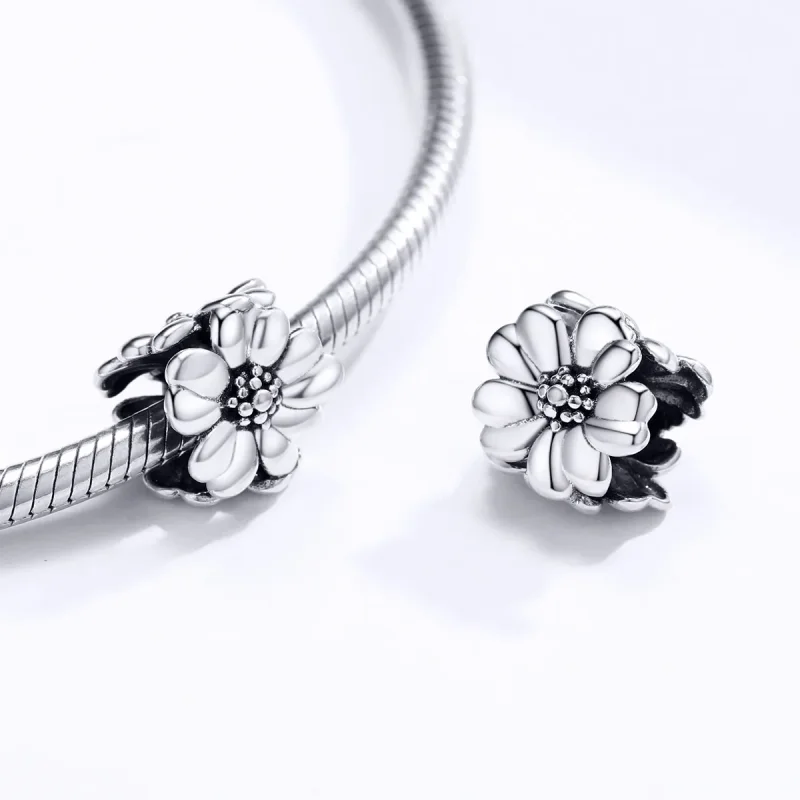 (imagine pentru) Pandora Style Charm de Argint cu Trei Flori - SCC1486 - Vizualizare 4