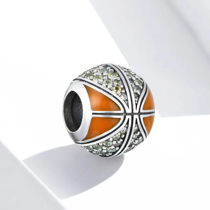 (imagine pentru) Pandora Style Spiritul Baschetului din Argint Charm - SCC1506 - Vizualizare 2