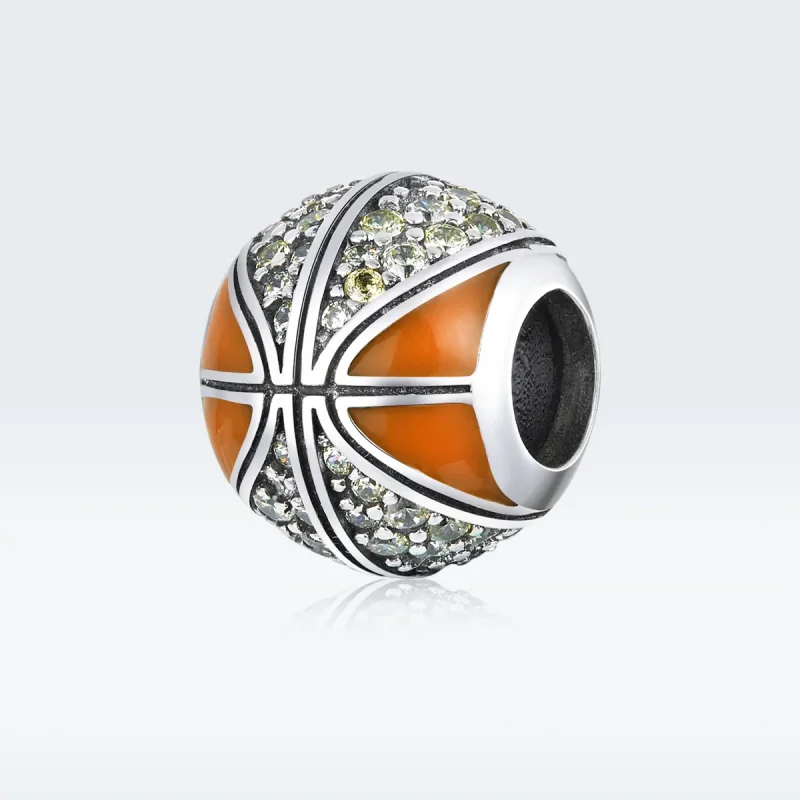 (imagine pentru) Pandora Style Spiritul Baschetului din Argint Charm - SCC1506 - Vizualizare 5