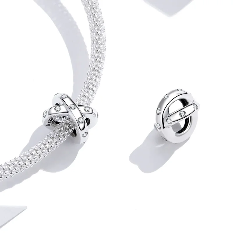 (imagine pentru) Pandora Style Charm din Argint Simplu cu Geometrie - SCC1515 - Vizualizare 3