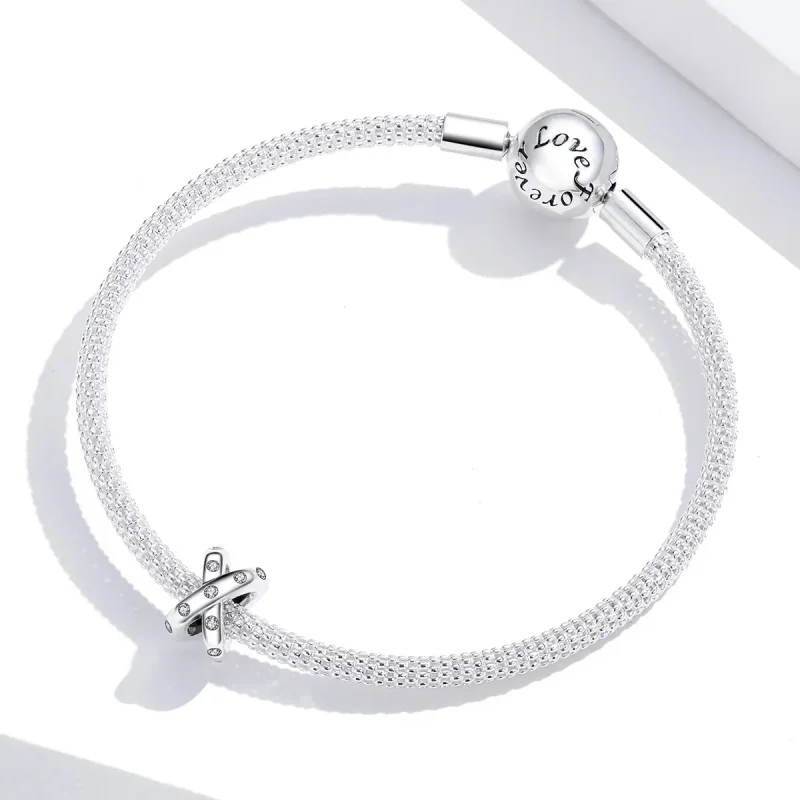 (imagine pentru) Pandora Style Charm din Argint Simplu cu Geometrie - SCC1515 - Vizualizare 4