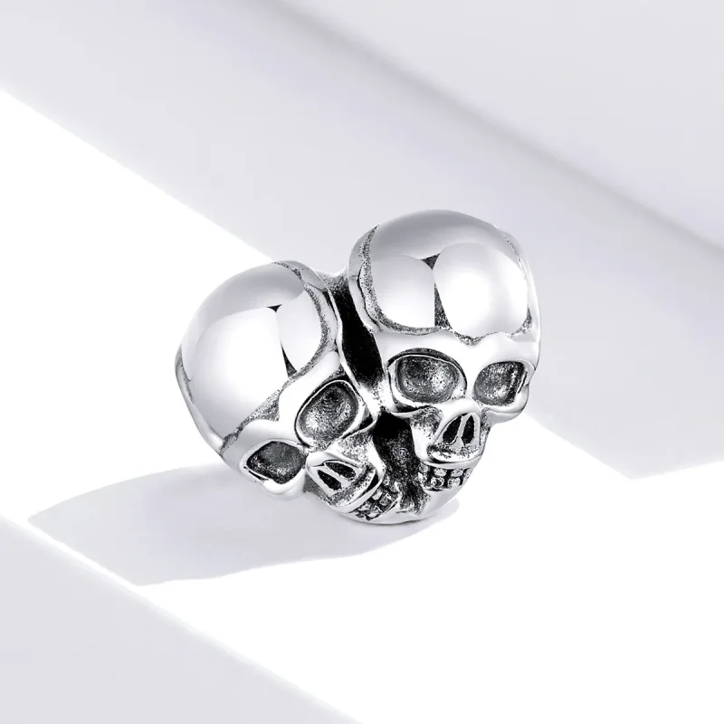 (imagine pentru) Pandora Style Silver Skulls Charm - SCC1519 - Vizualizare 2
